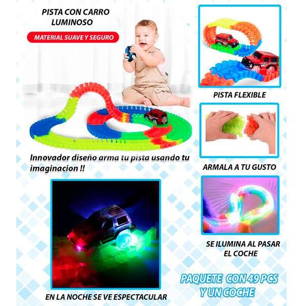 My Pista Carreras 49p Neon 8093 Armable Juguetes Niños Niñas