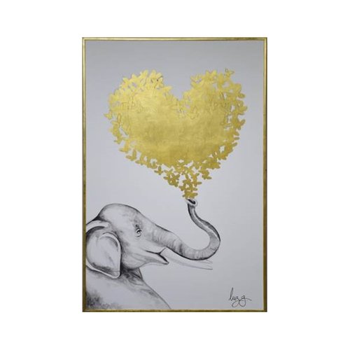 Cuadro Decorativo Corazon Elefante - Kessa