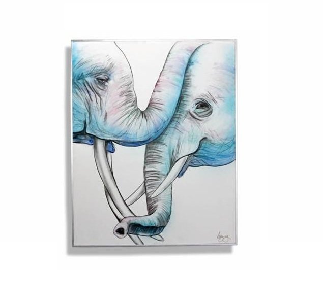 Cuadro Decorativo Te Amo (Elephants) - Kessa