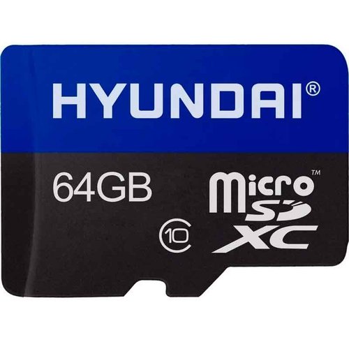 Memoria Micro SDHC 64GB HYUNDAI Clase 10 C/Adaptador SD SDC64GU1