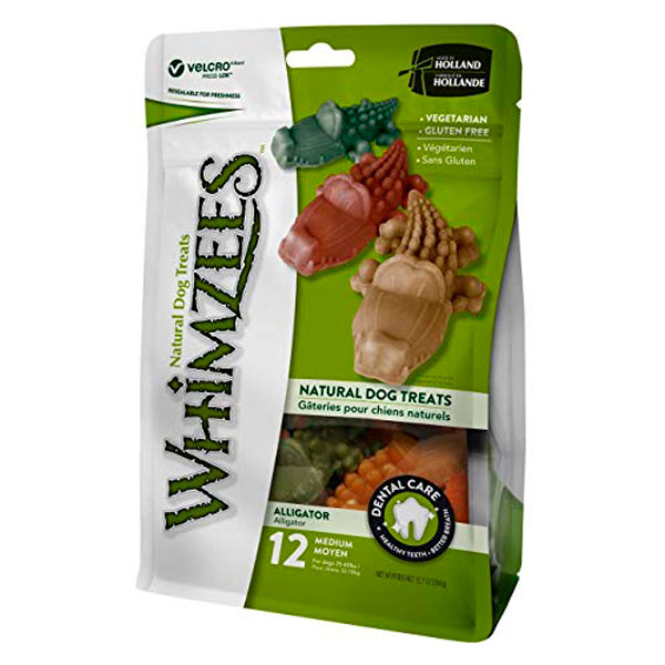 Whimzees Premios Para Perro De Cocodrilos L Bolsa Con 6 Pz.