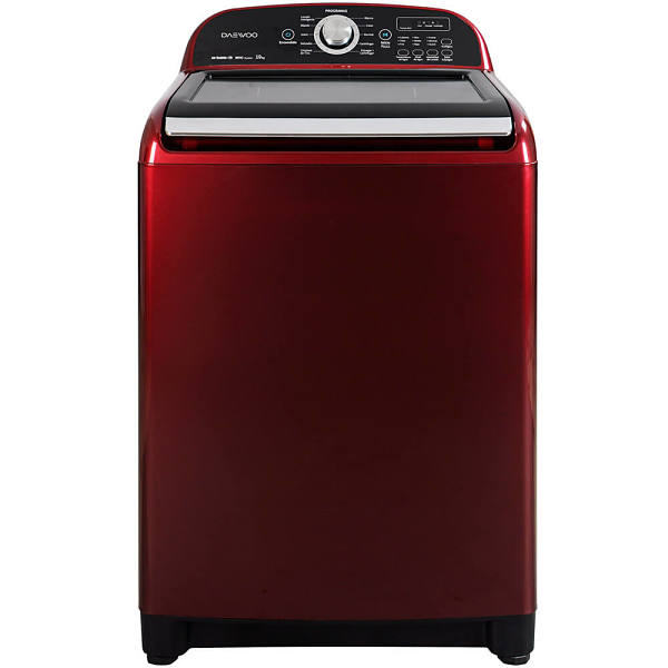 Lavadora automática Daewoo de 19 Kg de lavado con Bajo Consumo de agua y energía color rojo modelo DWF-DG1B386CBR1