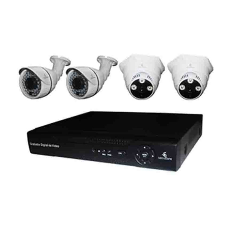 Kit Cctv Digital 4 Camaras Ip Megapixel Video 720p Nvr