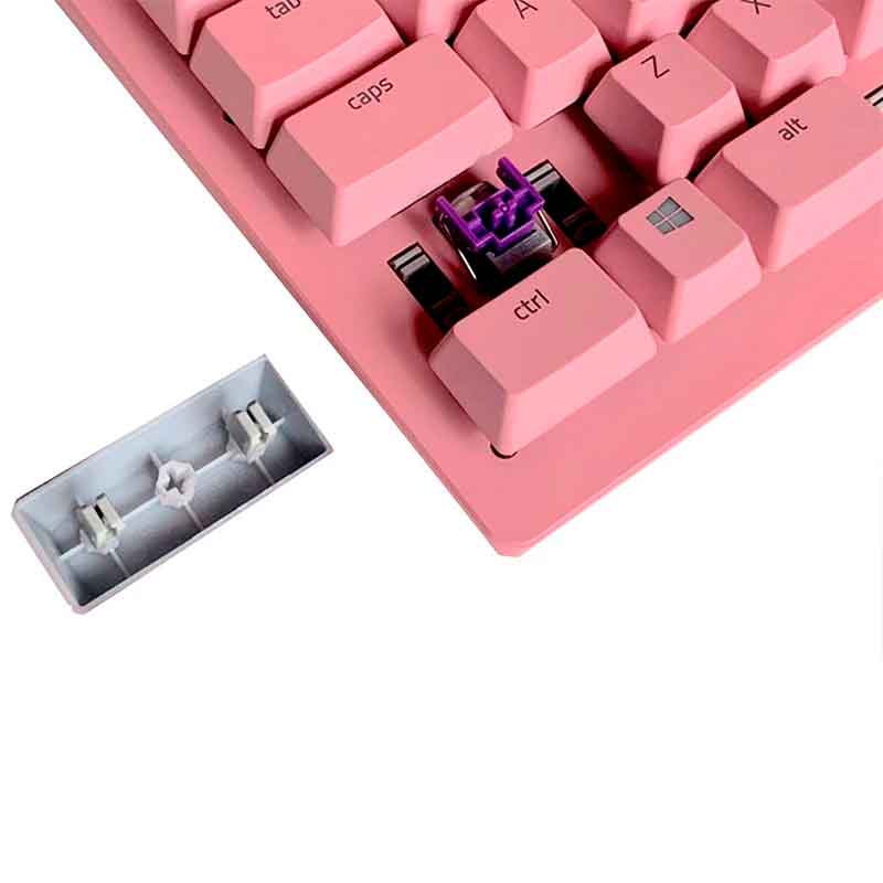 KIT Gamer RAZER Teclado HUNTSMAN + Mouse Basilisk + Mouse Pad INVICTA Quartz Rosa