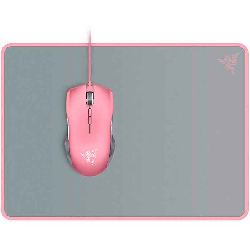 KIT Gamer RAZER Teclado HUNTSMAN + Mouse Basilisk + Mouse Pad INVICTA Quartz Rosa