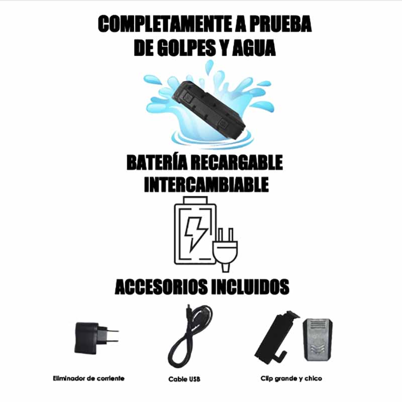 Body Cam Conexion 4g Bluetooth Gps Wifi Pantalla Tactil Ptt