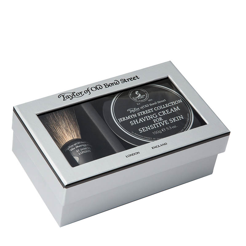 Taylor´s Set Crema para Afeitar Jermyn St. 150gr y Brocha de Tejon Negra