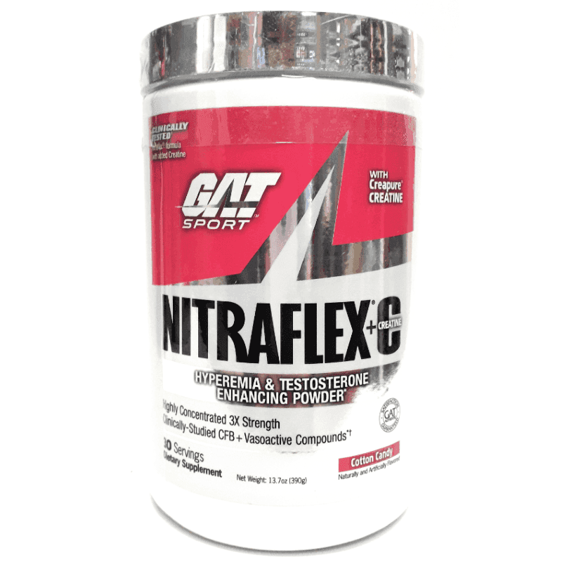 Pre entreno Nitraflex + C Creatina sabor Algodón de Azúcar 30 servicios