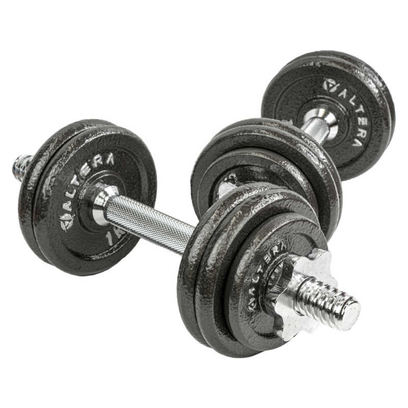 Set de Mancuernas 12 Discos Pesos .5 y 1 kg Incluye Estuche de Plastico