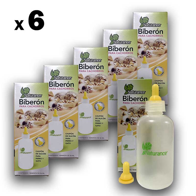 Biberon Para Cachorro 6 Pzas Mamila Para Perros Teta Mascotas 56ml Gato