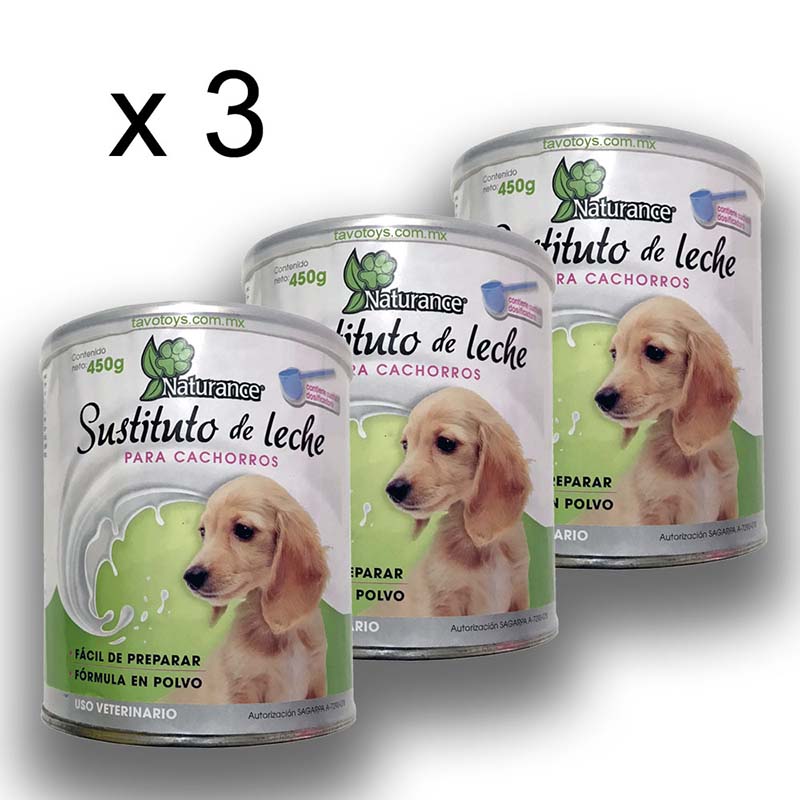 Leche Para Perro Cachorro 3 Pzs Polvo Para Preparar Naturance 450 Gr Sustituto 