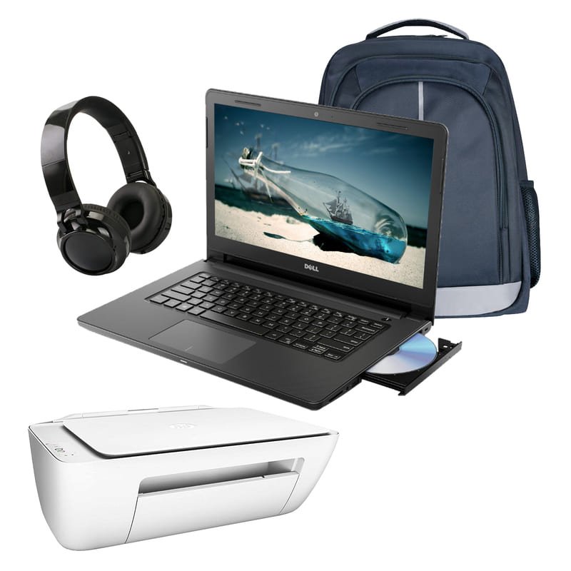 Laptop Dell Inspiron 3467 1tb 4gb Ram Core I5-7200u + Impresora, Mochila y Audifonos