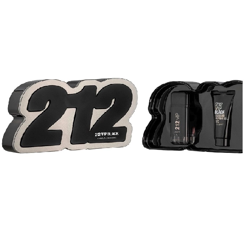 estuche para caballero, Carolina Herrera, 212 VIP BLACK, 2 piezas