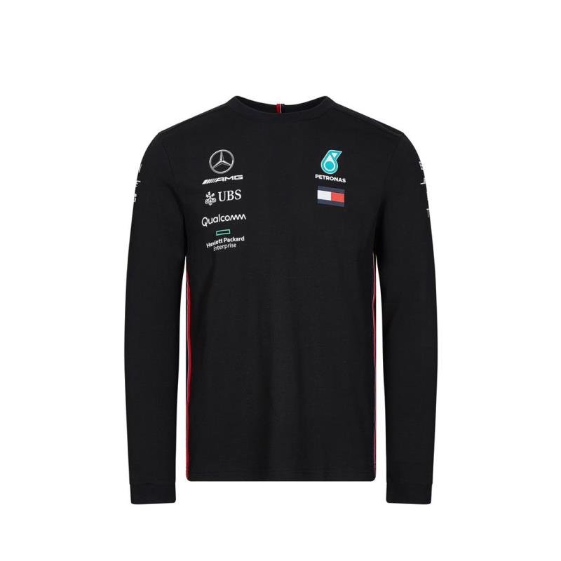 T Shirt oficial manga larga para hombre Mercedes AMG Petronas NUEVOS