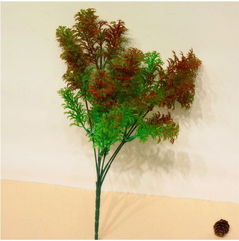 Planta Cipres Rama Pino Rojo Claro Artificial Para Decorar 78 cm de largo