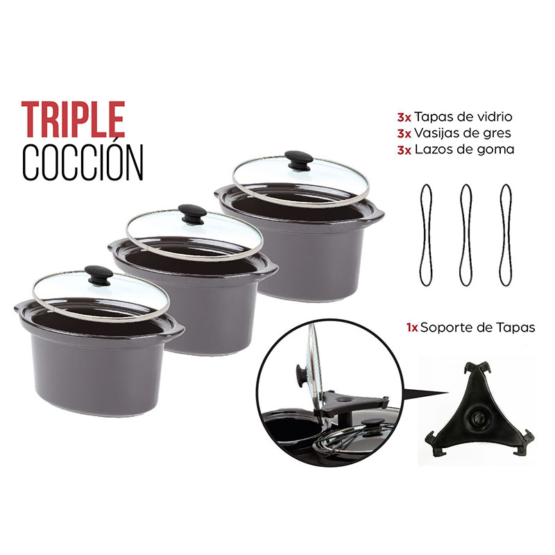 Buffetera / Triple Slow Cooker Chefman