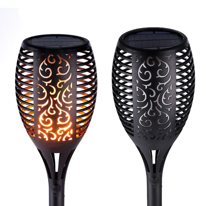 Lampara Solar Tipo Antorcha 96 Leds Para Jardin Impermeable
