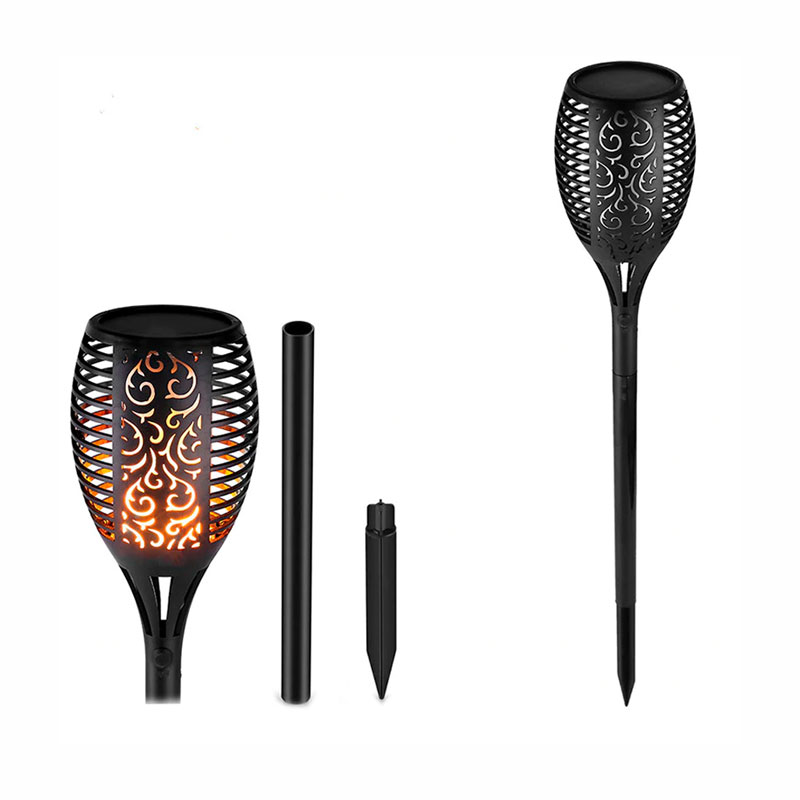 Lampara Solar Tipo Antorcha 96 Leds Para Jardin Impermeable