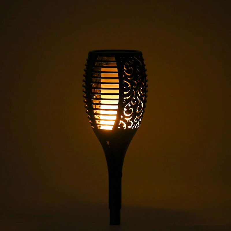 Lampara Solar Tipo Antorcha 96 Leds Para Jardin Impermeable