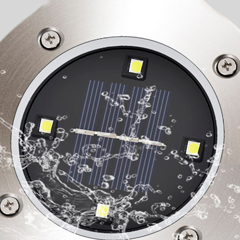 Lampara Solar De Piso 4 Leds Luces Para Exterior Impermeable