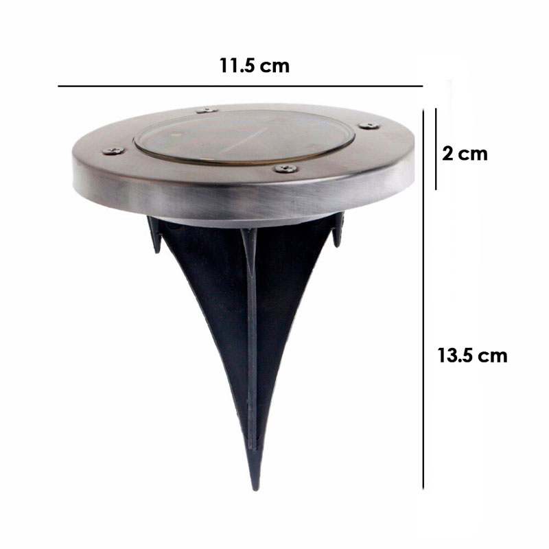 Lampara Solar De Piso 4 Leds Luces Para Exterior Impermeable