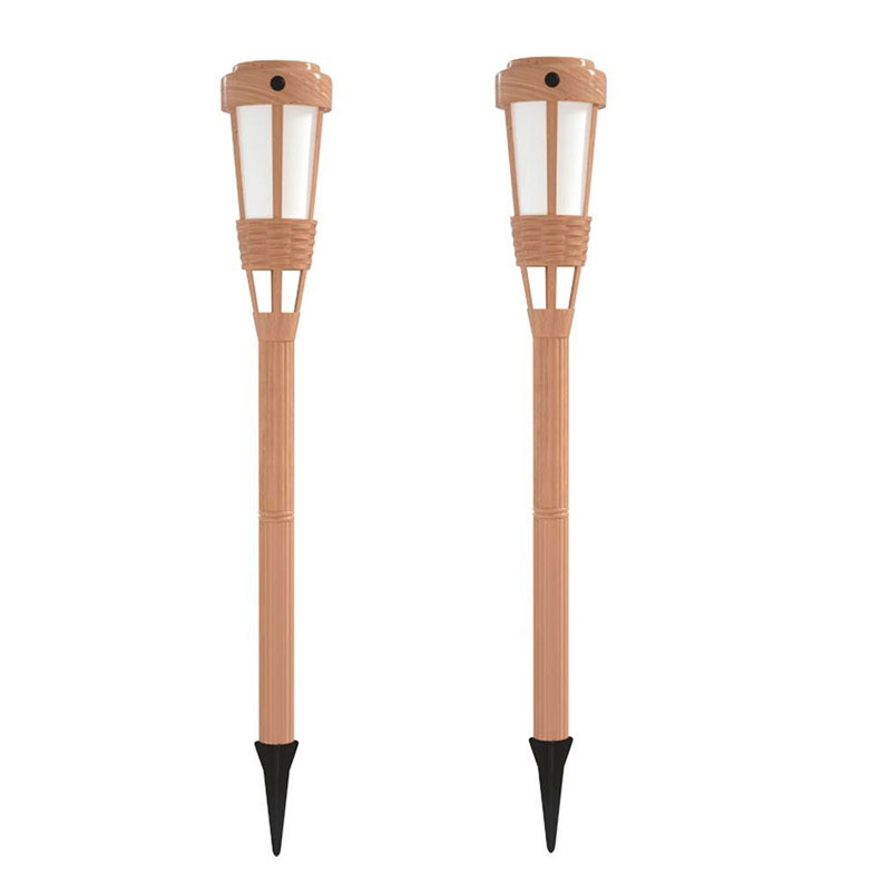 2 Lamparas Solares Tipo Antorcha 40 Leds Para Jardin Impermeable