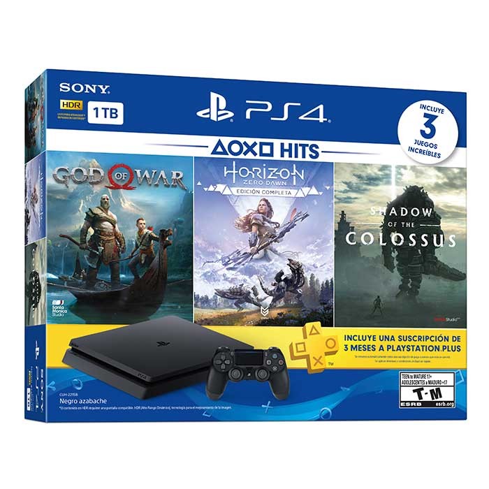 Consola Playstation 4 1Tb, God Of War, Horizon Zero Dawn, Shadow Of The Colossus - Bundle Edition