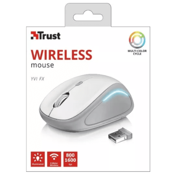 Mouse Inalámbrico Blanco Modelo Yvi Fx Marca Trust