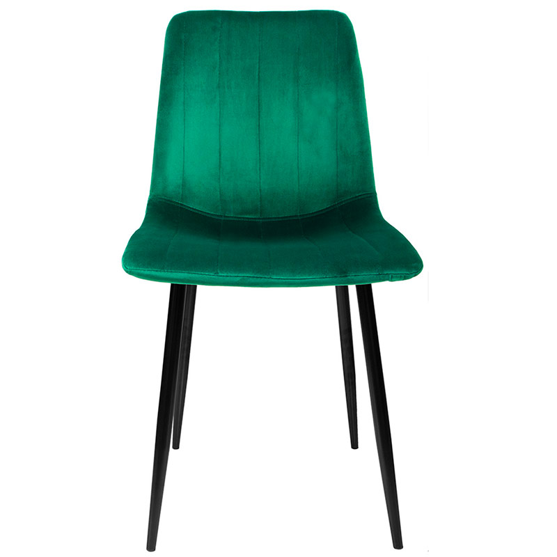 Silla Eames Tapizada Verde Recta Vintage Comedor