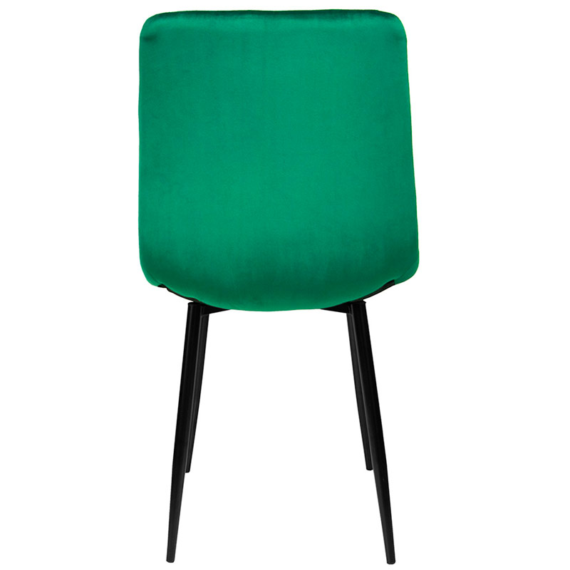 Silla Eames Tapizada Verde Recta Vintage Comedor