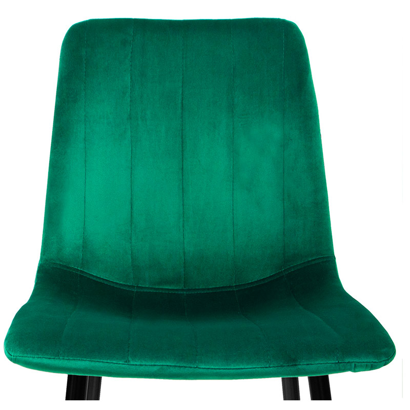 Silla Eames Tapizada Verde Recta Vintage Comedor