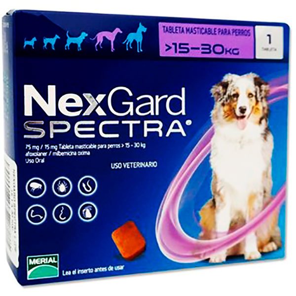 NexGard Spectra Endectoparasiticida Perro L 15-30 kg 1 tab. masticable