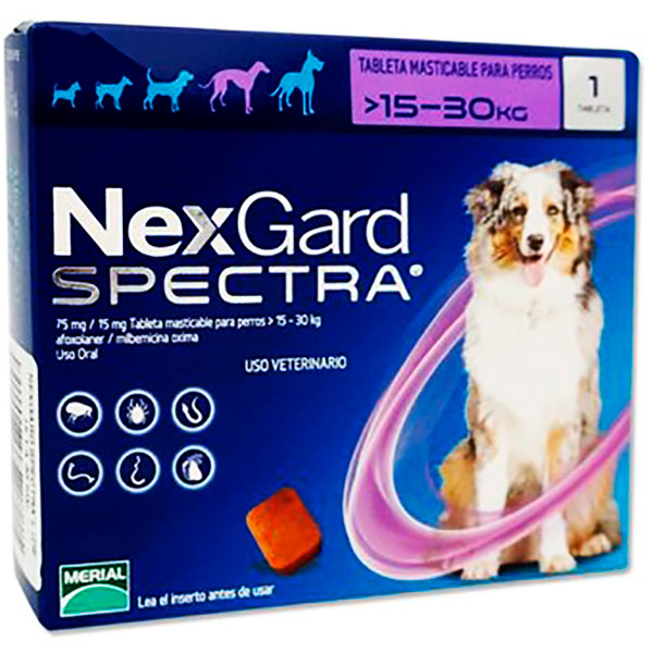 Nexgard Spectra Endectoparasiticida Perro L 15-30 Kg 1 Tab. Masticable