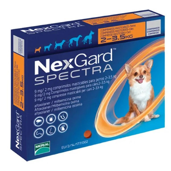 Nexgard Spectra Endectoparasiticida Perro Xs 2-3.5 Kg 1 Tab. Masticable