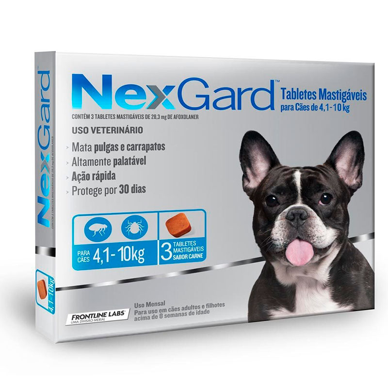NexGard M Ectoparasiticida Perro med 4-10 kg 3 tab. masticable