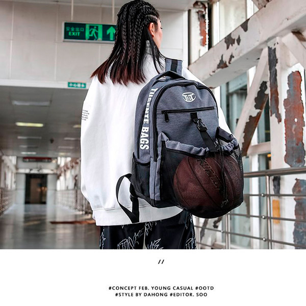 Mochila Backpack Bolsa Deportivo con Malla Gran Capacidad Polyester ImpermeableI Gimnasio Gym Exterior