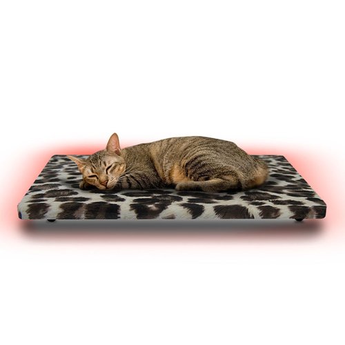 Cama Calefaccionada para Gatos y Mascotas, Pet Wave Pet Lover Black Leopard de 32/48ºC 38/76W 50x40cm, Mod: 2CSPLBL