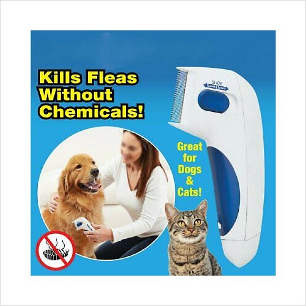 Cepillo Peine Quita Pulgas + Guante Cepillo P/ Perro Gatos