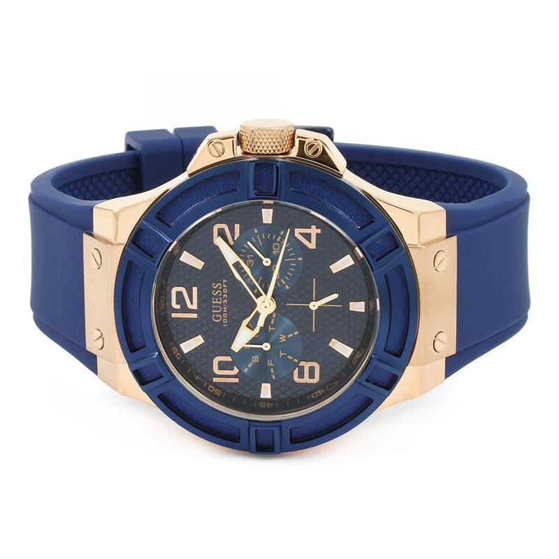 Reloj para caballero Guess Rigor W0247G3 Azul