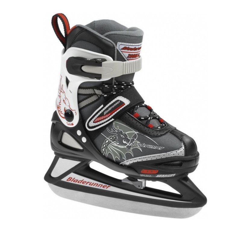Patines Ajustables Para Hielo Bladerunner Phaser Ice Negro/rojo Para Niños Y Niñas