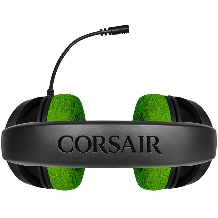 Diadema Corsair HS35 Stereo Gaming Headset 3.5mm Verde CA-9011197-NA