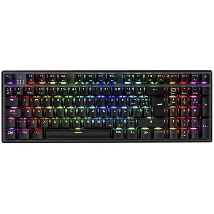 Teclado Eagle Warrior Gripen Mecanico RGB Negro Switch Cafe KGM58GRIPENBEGW