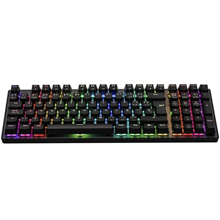 Teclado Eagle Warrior Gripen Mecanico RGB Negro Switch Cafe KGM58GRIPENBEGW