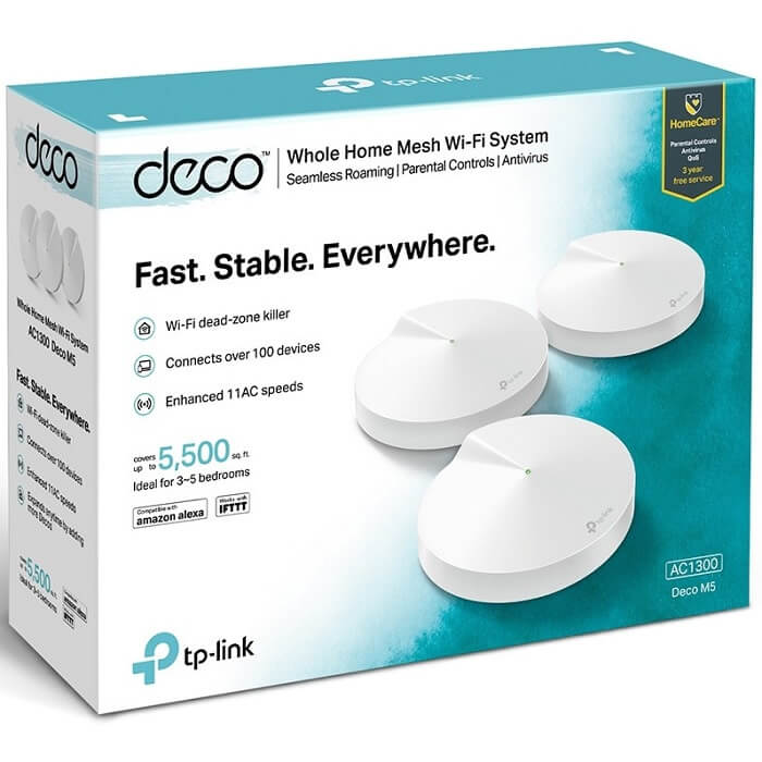 Kit Router Deco M5 Tp-Link Dual Band AC1300 Mesh 3 Pack