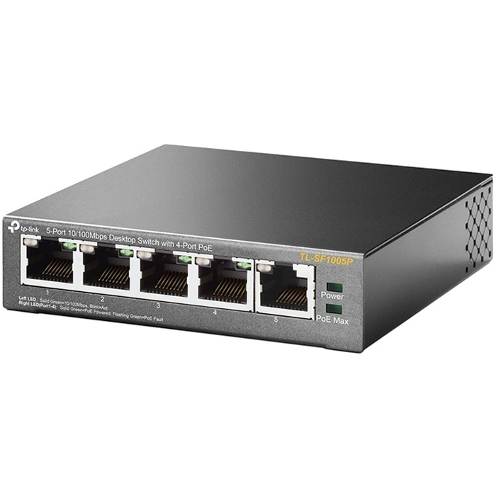 Switch 5 Puertos Tp-Link TL-SF1005P PoE Escritorio 10/100Mbps