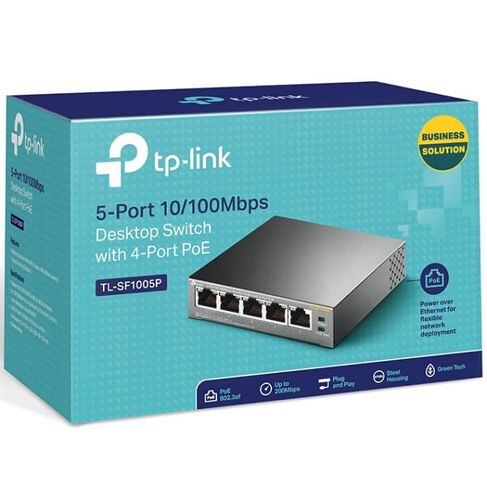 Switch 5 Puertos Tp-Link TL-SF1005P PoE Escritorio 10/100Mbps