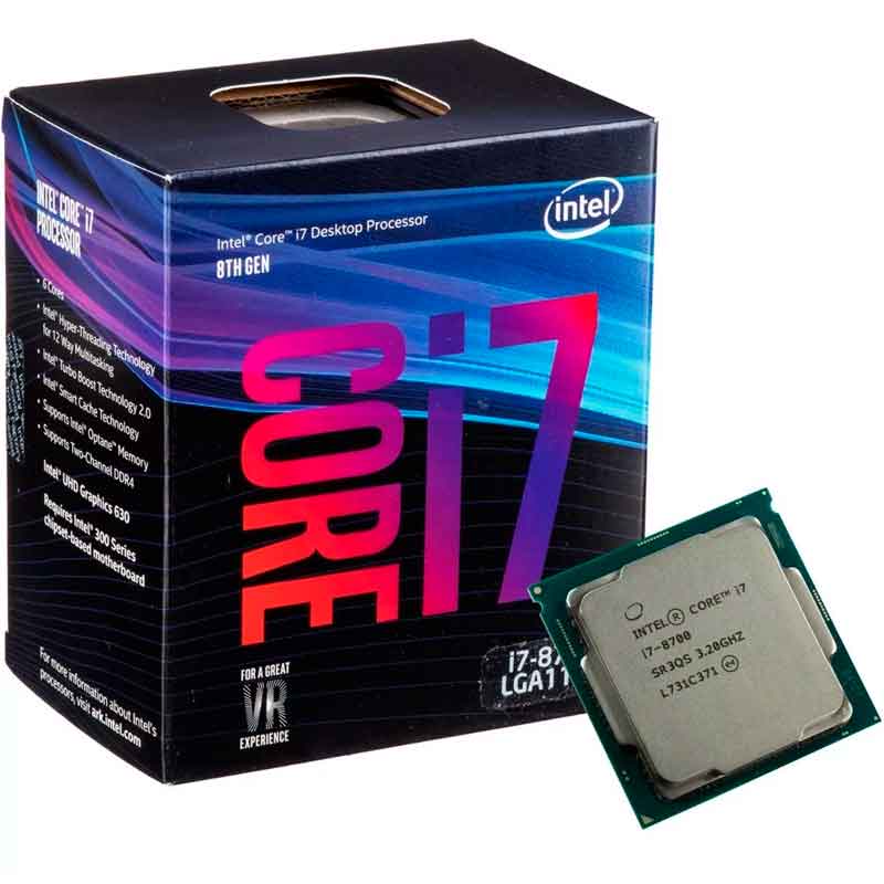 Procesador INTEL Core I7 8700 3.2 GHz 6 Core 1151 BX80684I78700