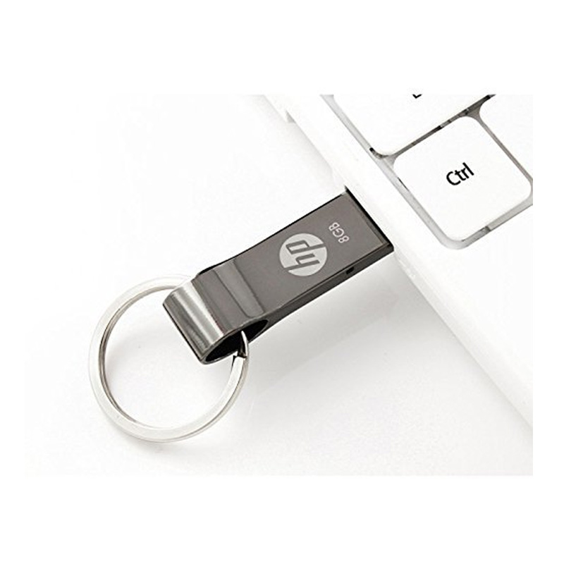 Memoria USB HP V285W 8GB 2.0 Llavero Metalica Silver HPFD285W-8 