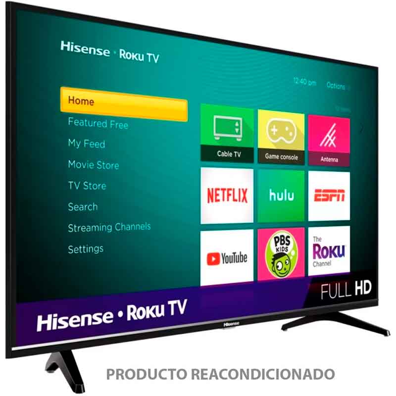 Pantalla 40 Pulgadas HISENSE 40H4030F Full HD Smart TV Roku Televisor 