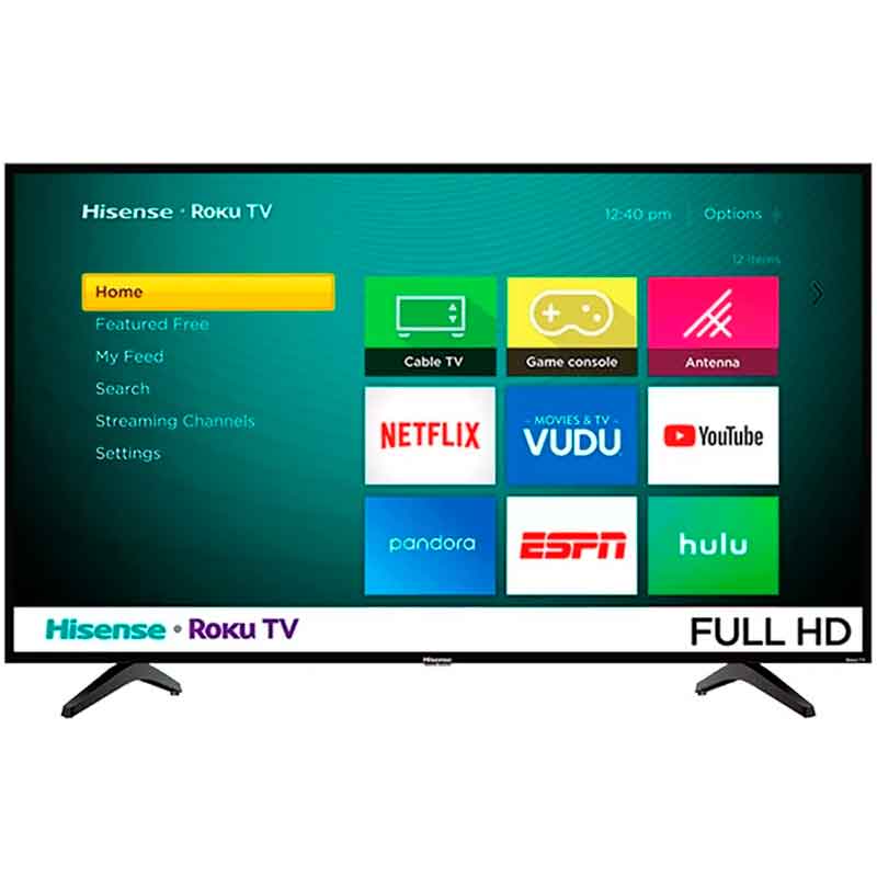 Pantalla 40 Pulgadas HISENSE 40H4030F Full HD Smart TV Roku Televisor 